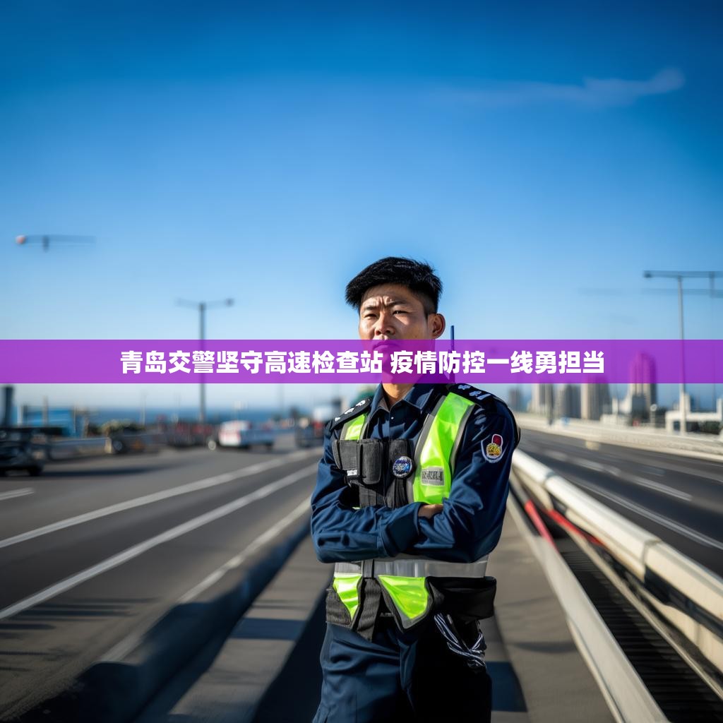 青島交警堅(jiān)守高速檢查站 疫情防控一線勇?lián)?dāng)